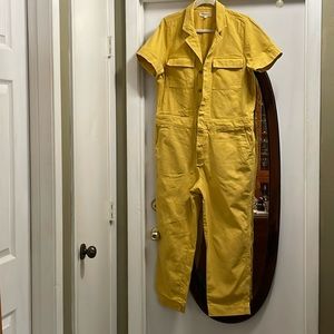 Madewell fashion jumpsuit in popular fall color. High quality denim.  Size L